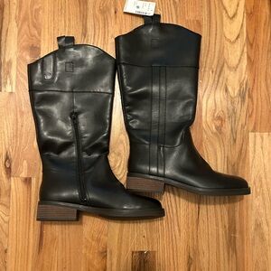 Crown Vintage black  Leather Women's Boots 8.5